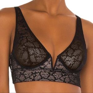 ✨NEW Free People Tameeka Underwire Bra Stunning Black Lace 🤩😍